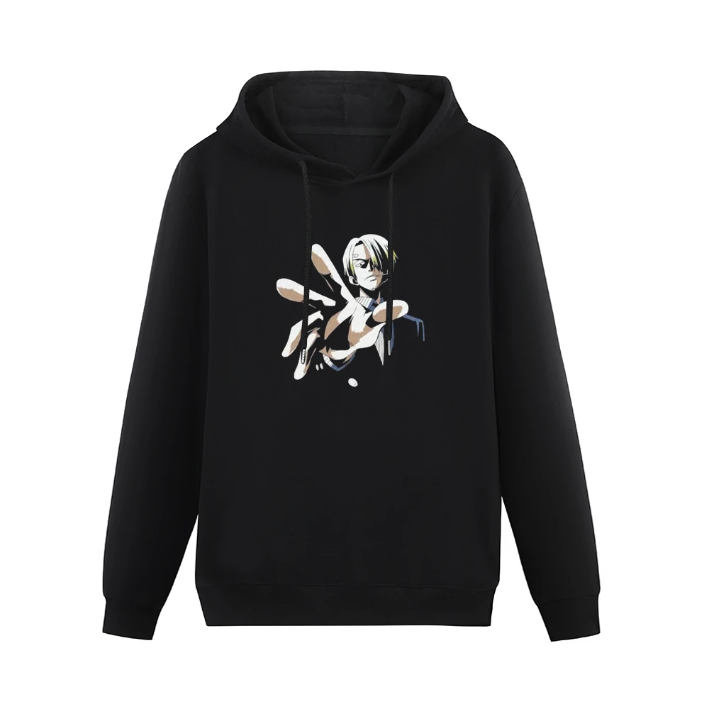 Black leg chef Sanji One piece strawhat pirates crew Men Hoodie Without Pocket