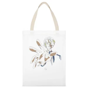 Black leg chef Sanji One piece strawhat pirates crew White Canvas Tote Shopping Bag