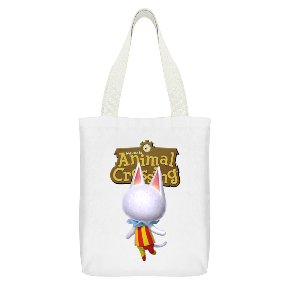 Blanca From Animal Crossing Nintendo Video Game Fan White Canvas Tote Shopping Bag With Interior Pocket