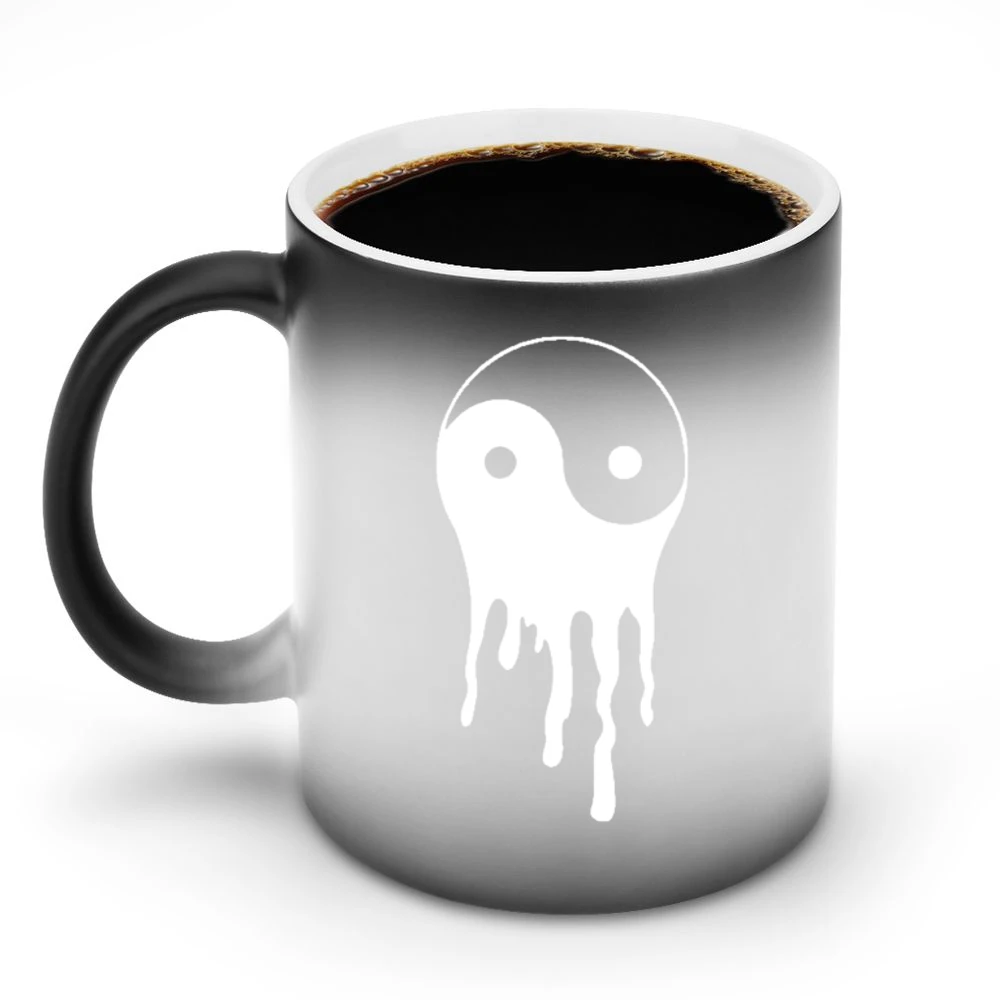 Bleeding Dripping Yin Yang Positive Balance Life Graphic Tee Shirt Discoloration Mug