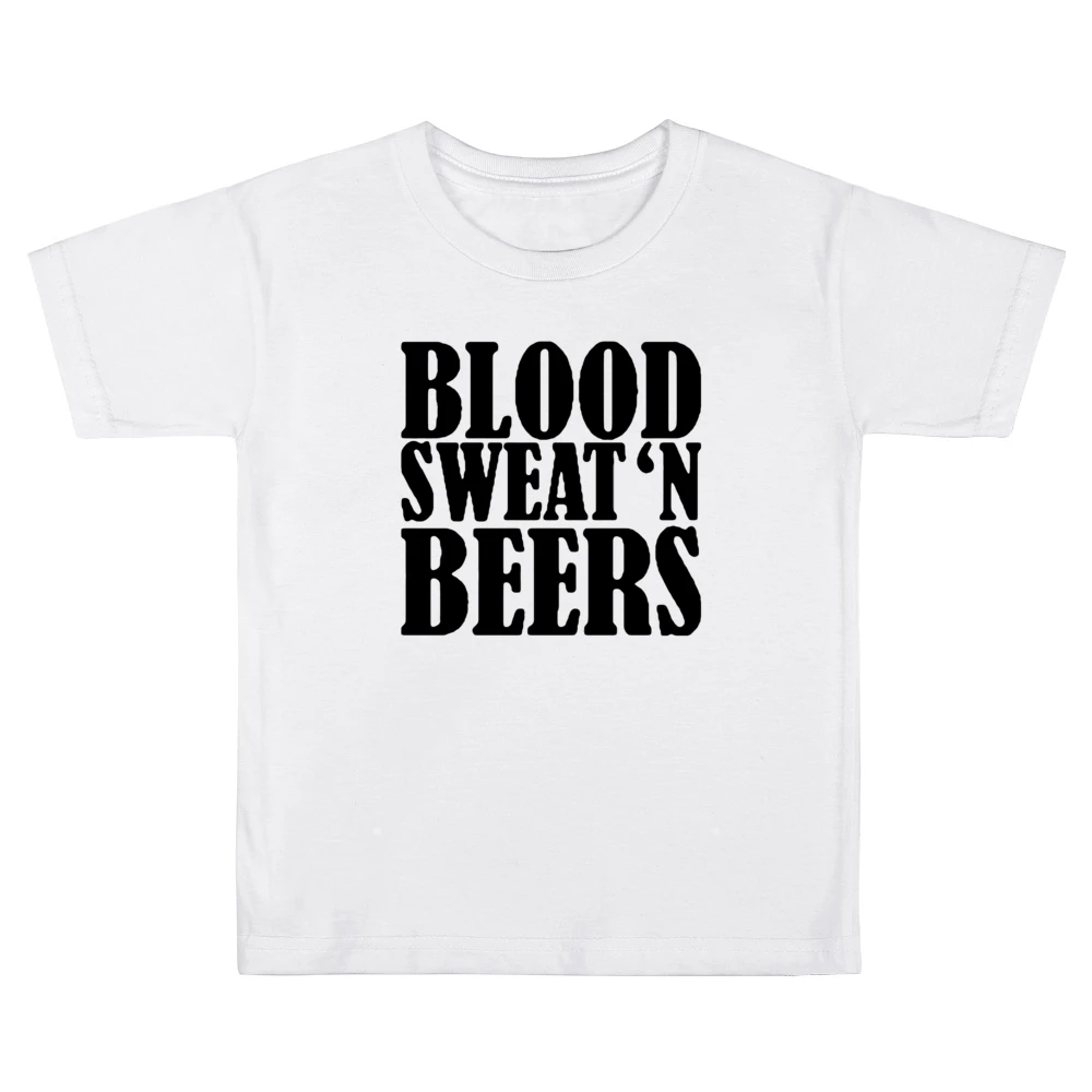 Blood Sweat And Beers Funny Country Kids Boys Girls T-Shirt