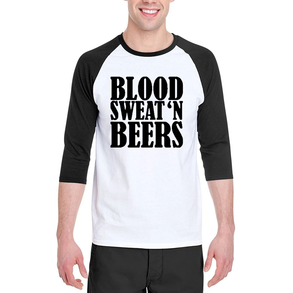 Blood Sweat And Beers Funny Country Men 3/4 Sleeve T-Shirt