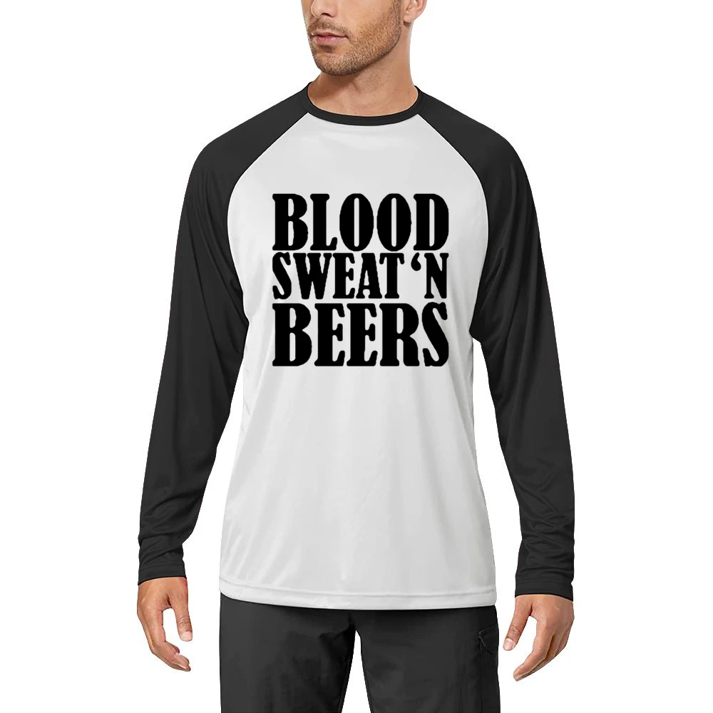 Blood Sweat And Beers Funny Country Men Long Sleeve T-Shirt