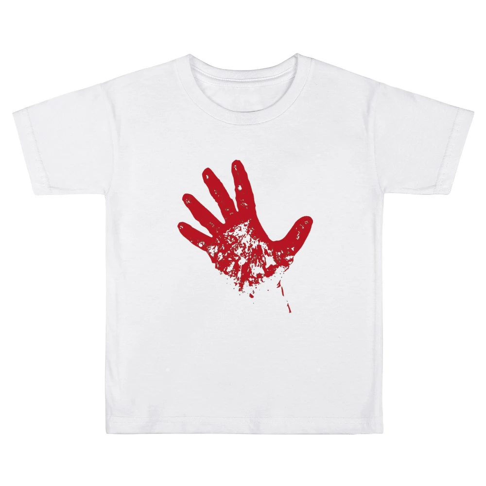 Bloody red hand rise from dead Kids Boys Girls T-Shirt