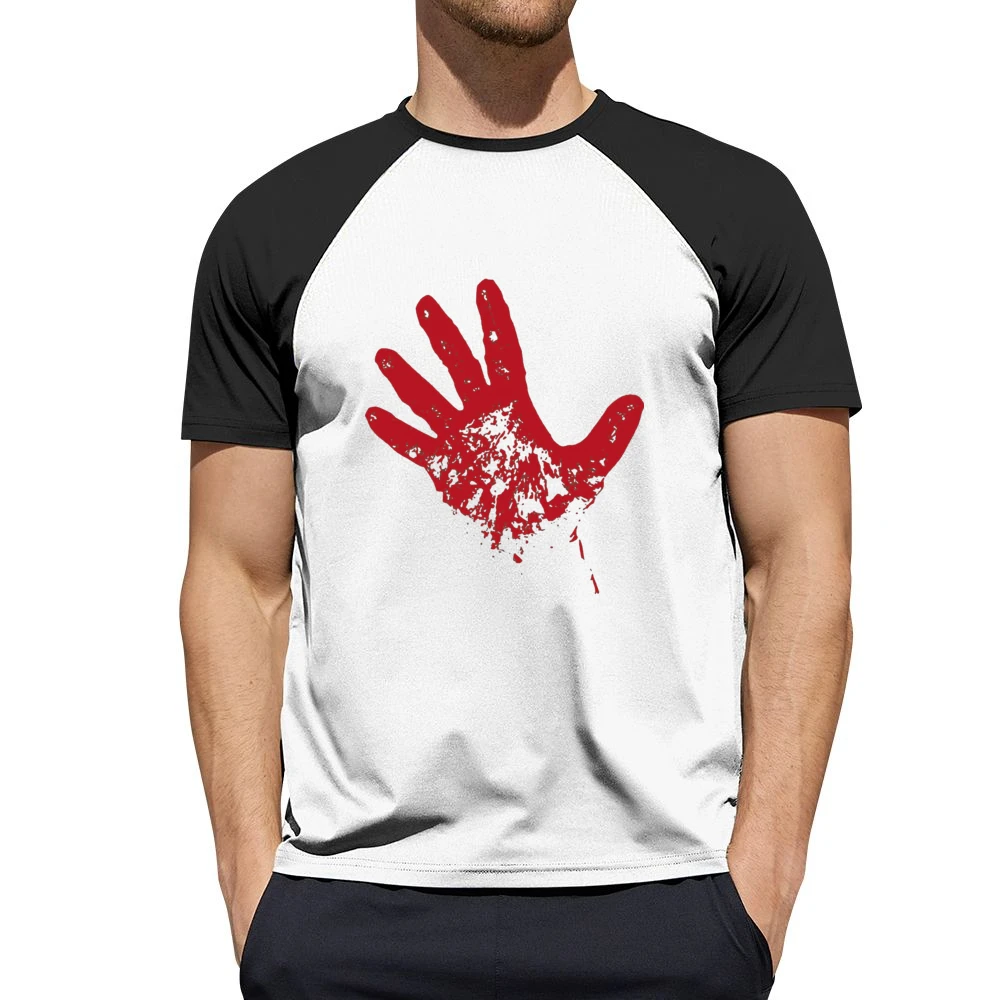 Bloody red hand rise from dead Men Short Sleeve T-Shirt