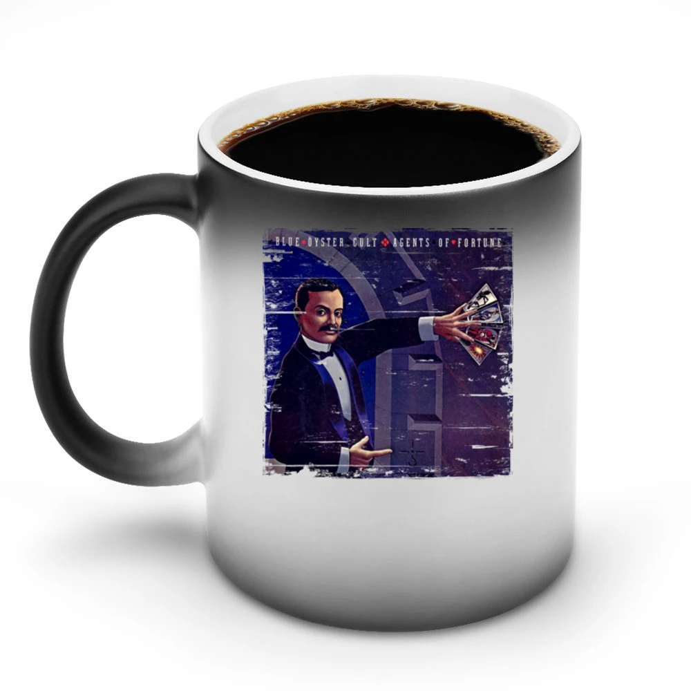 Blue Oyster Cult Agents Of Fortune Album Cover Distressed Image T Shir Discoloration Mug