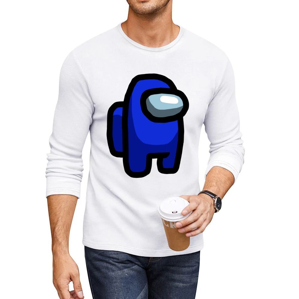 Blue Suspect Fun Video Game Fan Men CrewNeck Long Sleeve T-Shirt