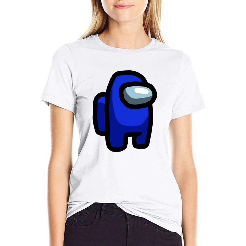 Blue Suspect Fun Video Game Fan US Size Women Ladies T-shirt