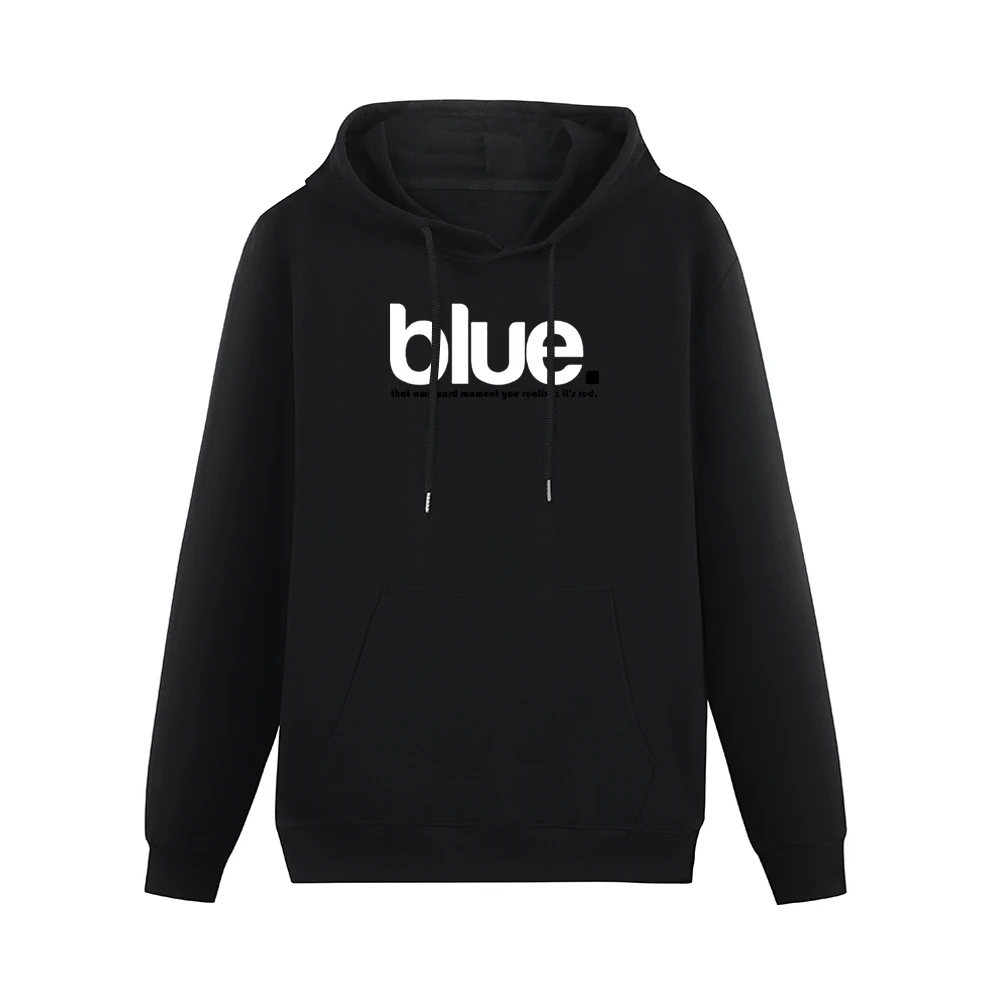 Blue That a awkward moment you realize it's red Men Hoodie With Pocket