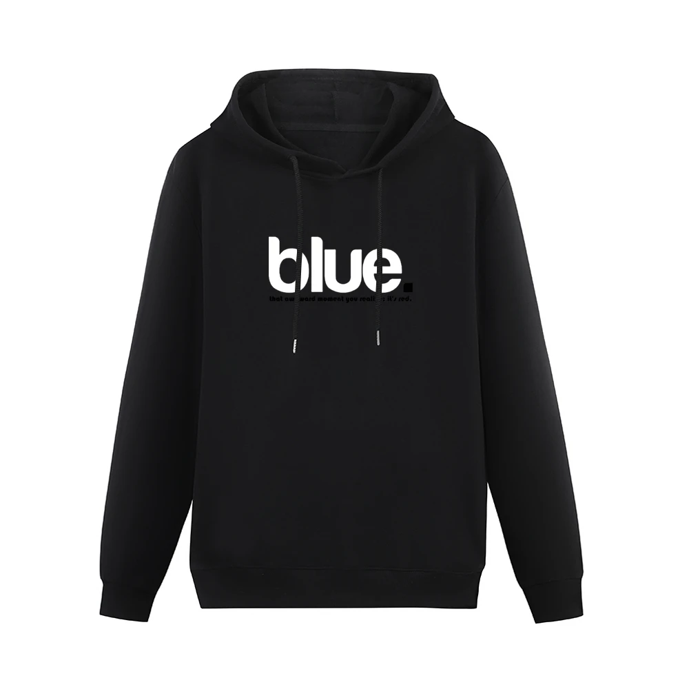 Blue That a awkward moment you realize it's red Men Hoodie Without Pocket