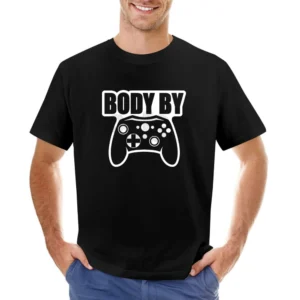 Body By Video Games Funny Asian Size Men T-Shirt