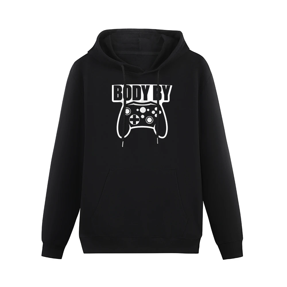 Body By Video Games Funny Men Hoodie With Pocket