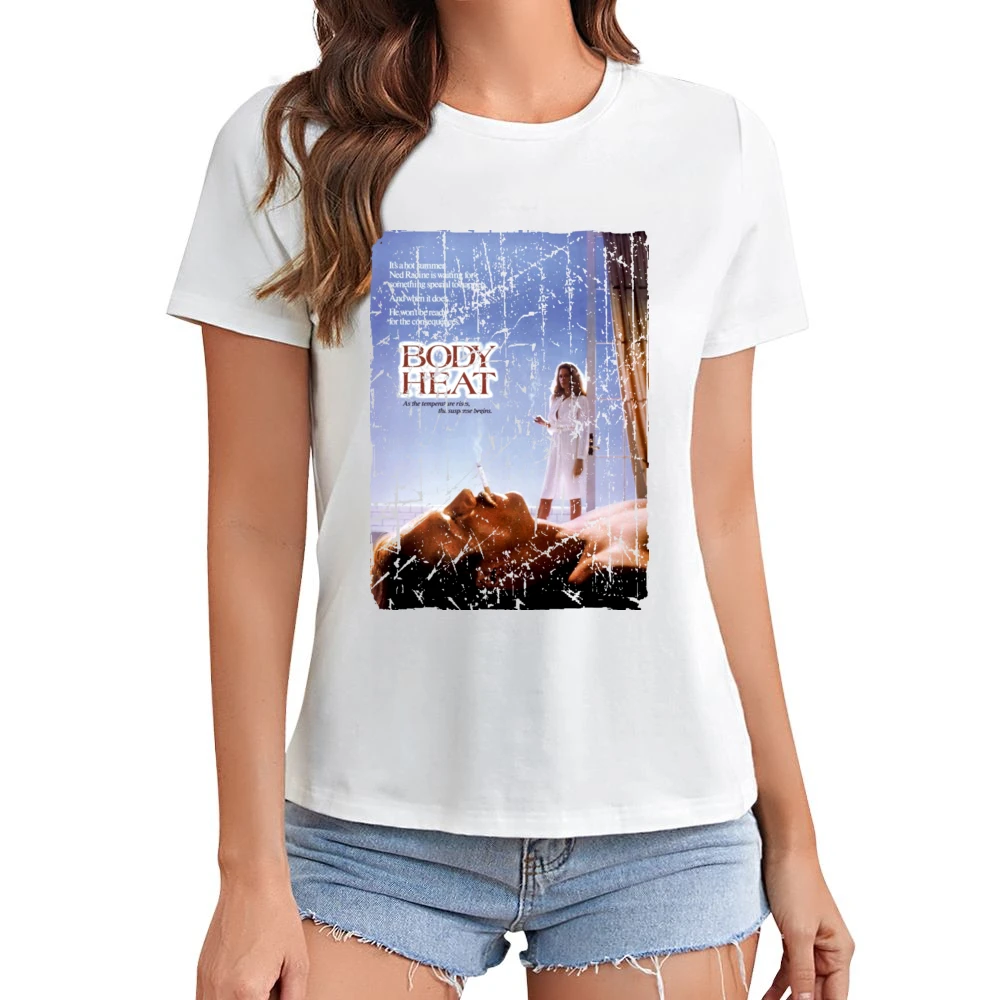 Body Heat Movie Poster Retro Aged Look Asian Size Women Ladies T-shirt