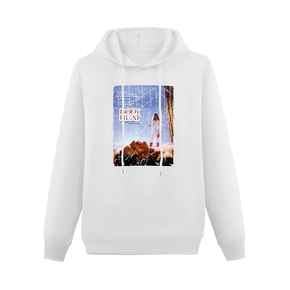 Body Heat Movie Poster Retro Aged Look Men Hoodie With Pocket
