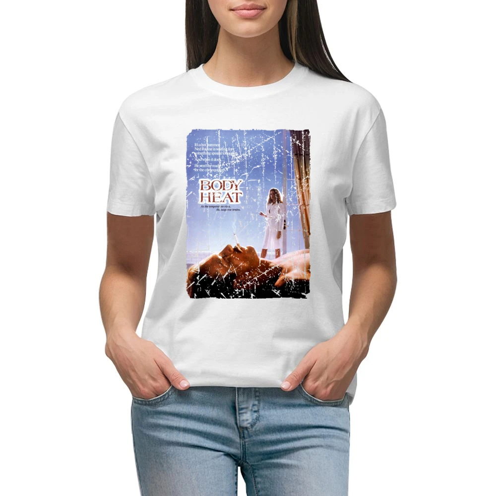 Body Heat Movie Poster Retro Aged Look Premium Women Ladies T-shirt