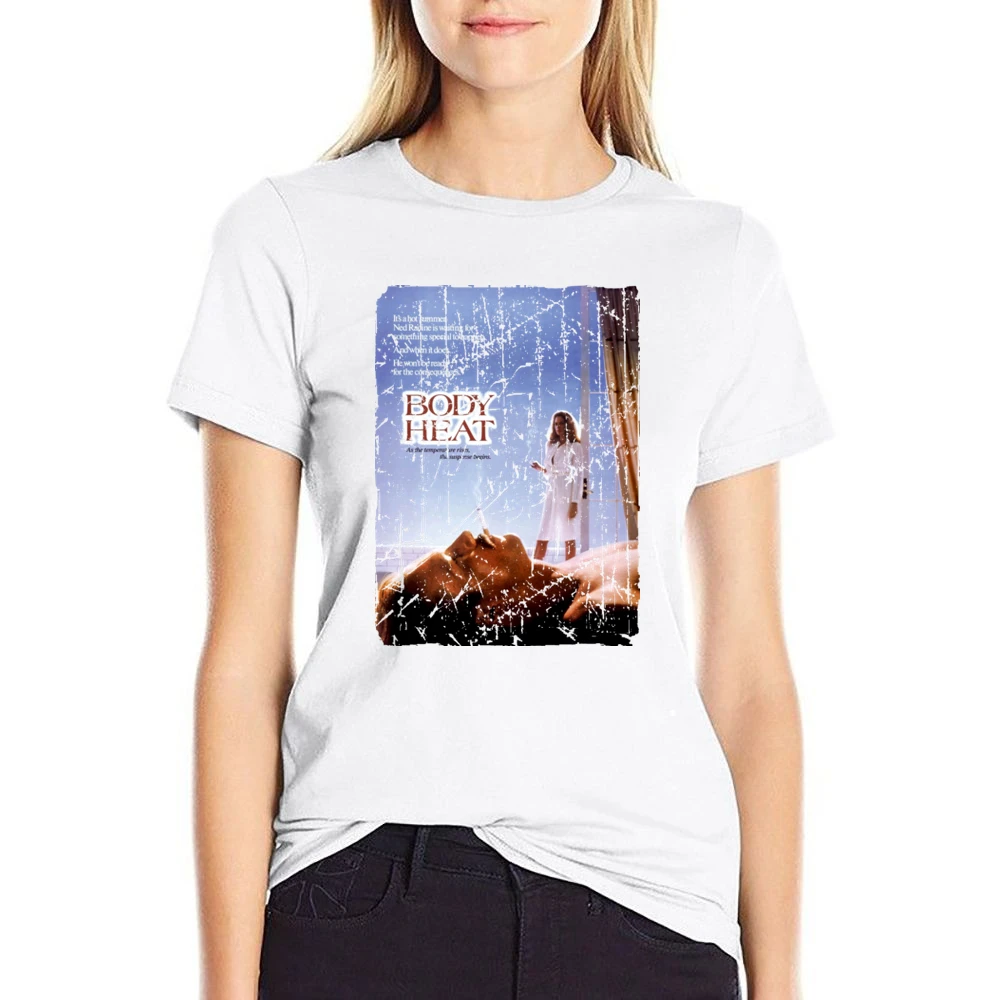 Body Heat Movie Poster Retro Aged Look US Size Women Ladies T-shirt