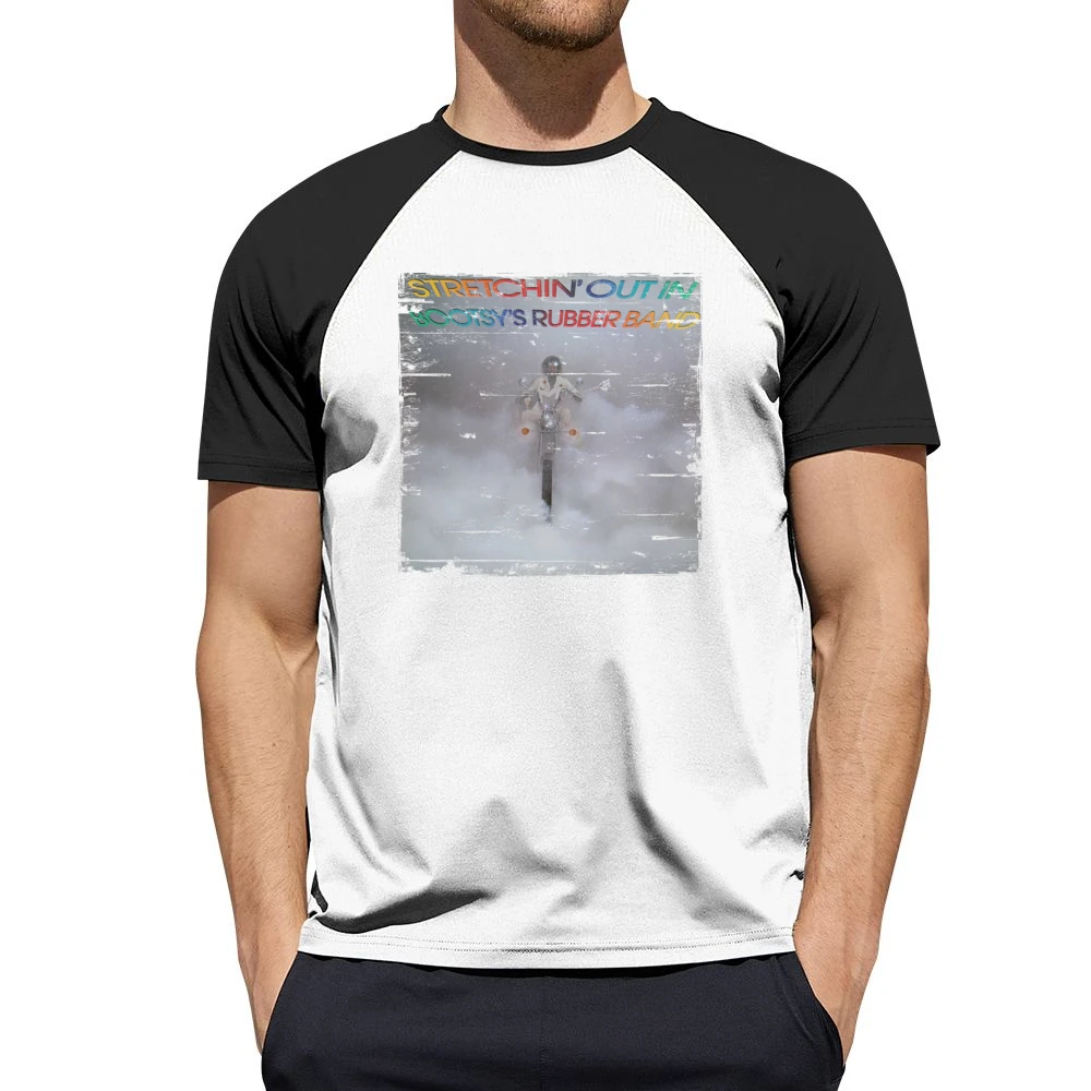 Bootsys Rubber Band Stretchin Out Album Cover Distressed Image Men Short Sleeve T-Shirt