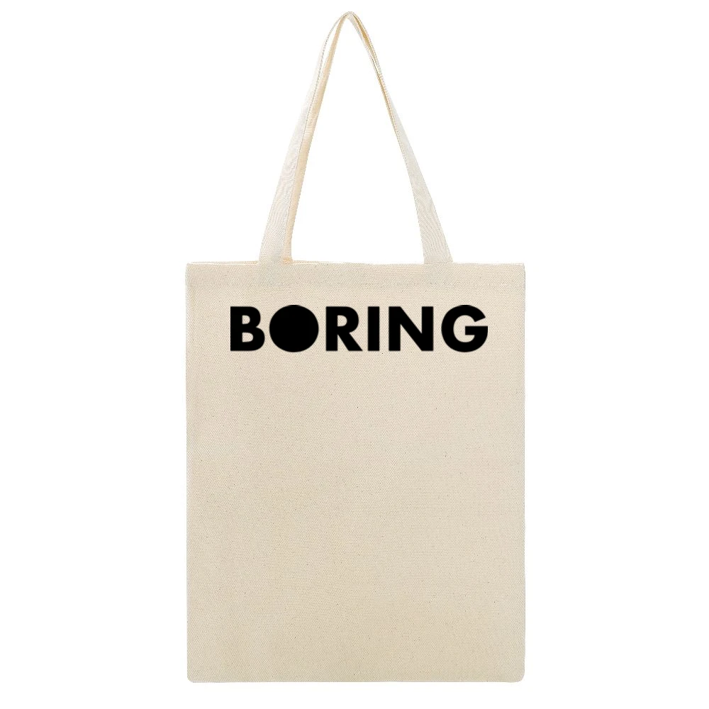 Boring Company Black Elon Musk Tunnel Infrastructure Tech Beige Canvas Tote Shopping Bag
