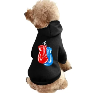 Boxing Gloves red and blue retro style Pet Apparel Clothes