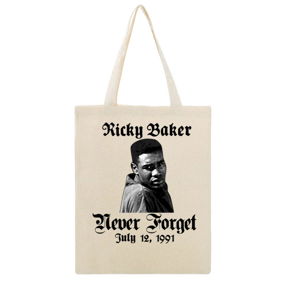 Boyz N The Hood Never Forget Ricky Beige Canvas Tote Shopping Bag