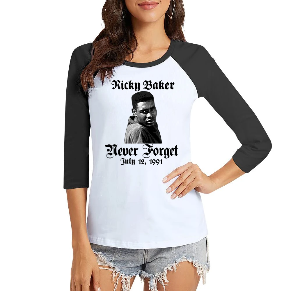 Boyz N The Hood Never Forget Ricky Women Ladies 3-4 Sleeve T-Shirt