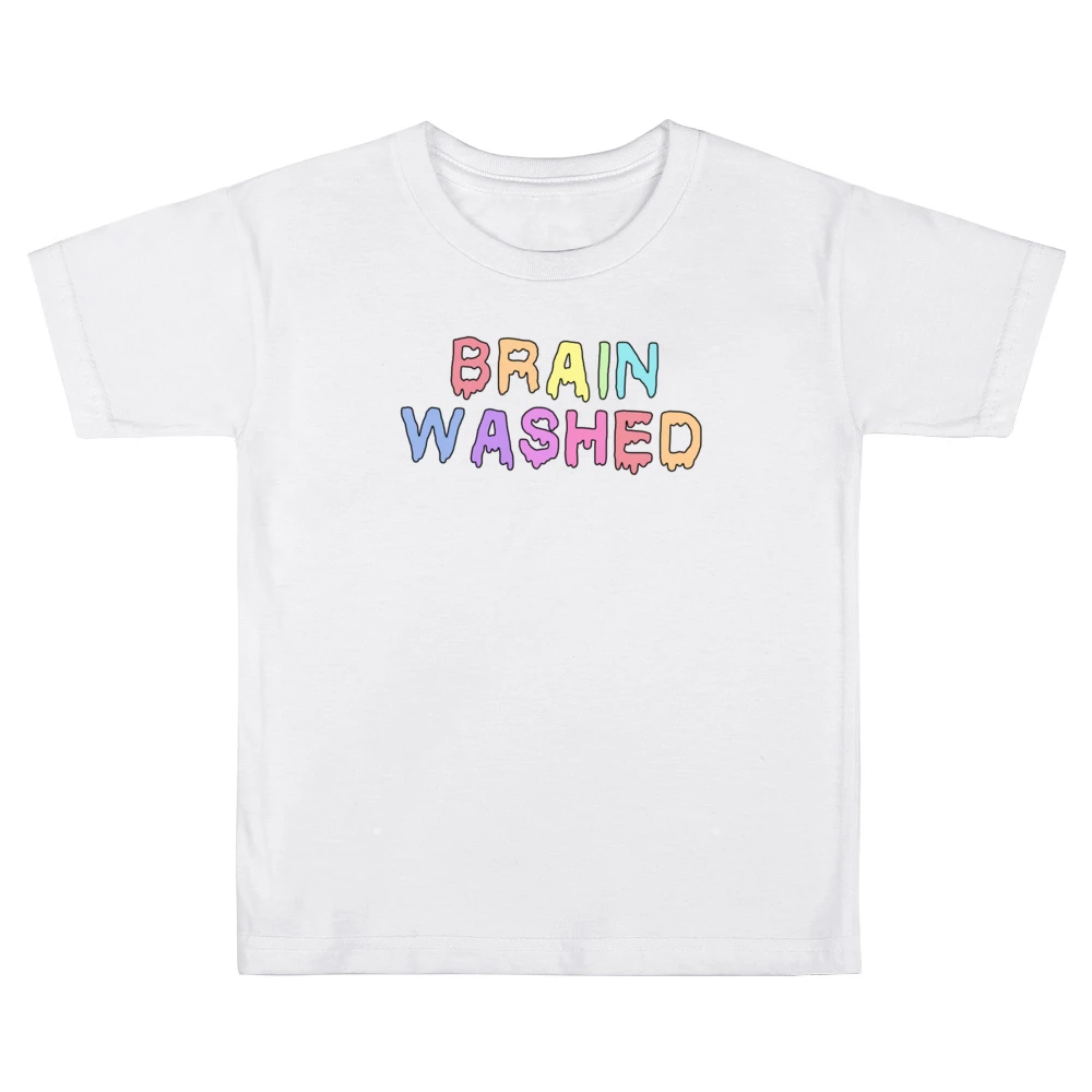 Brain Washed Colorful Drips Fun Tee Shirt Kids Boys Girls T-Shirt