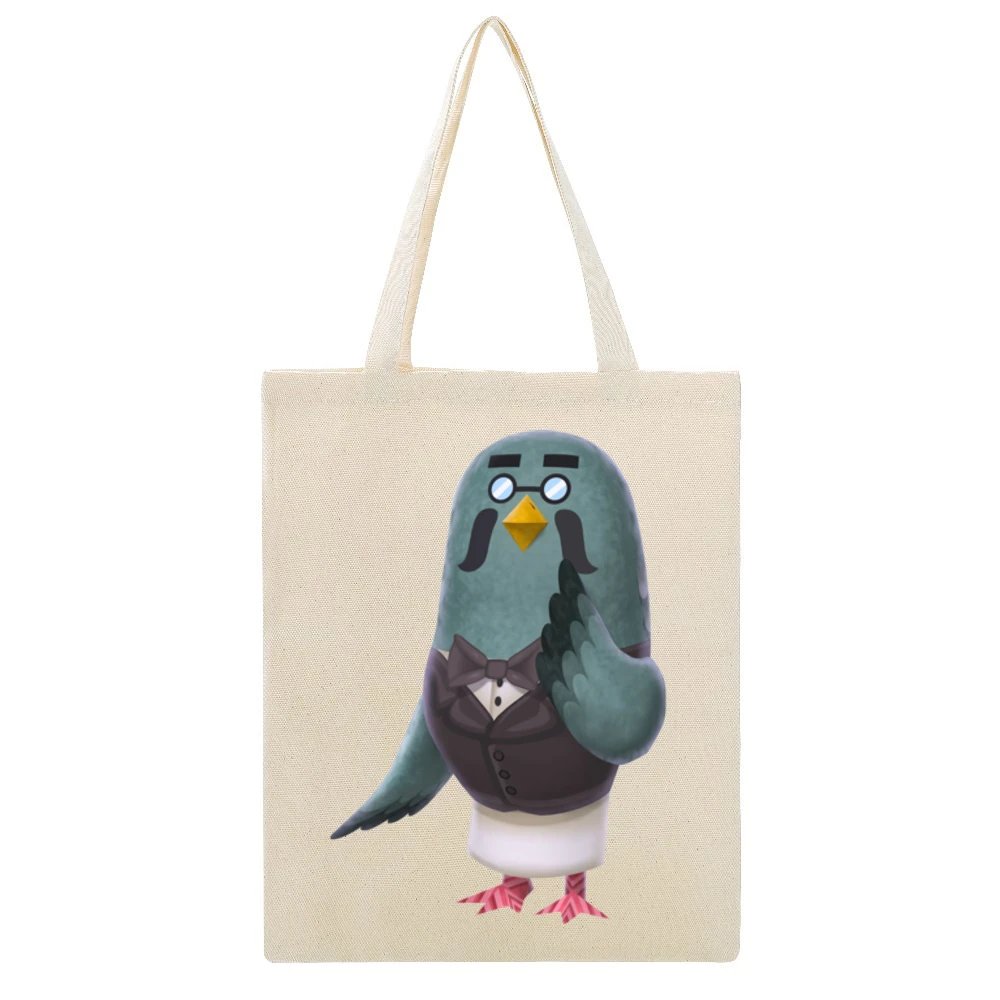 Brewster From Animal Crossing Nintendo Character Video Game Beige Canvas Tote Shopping Bag