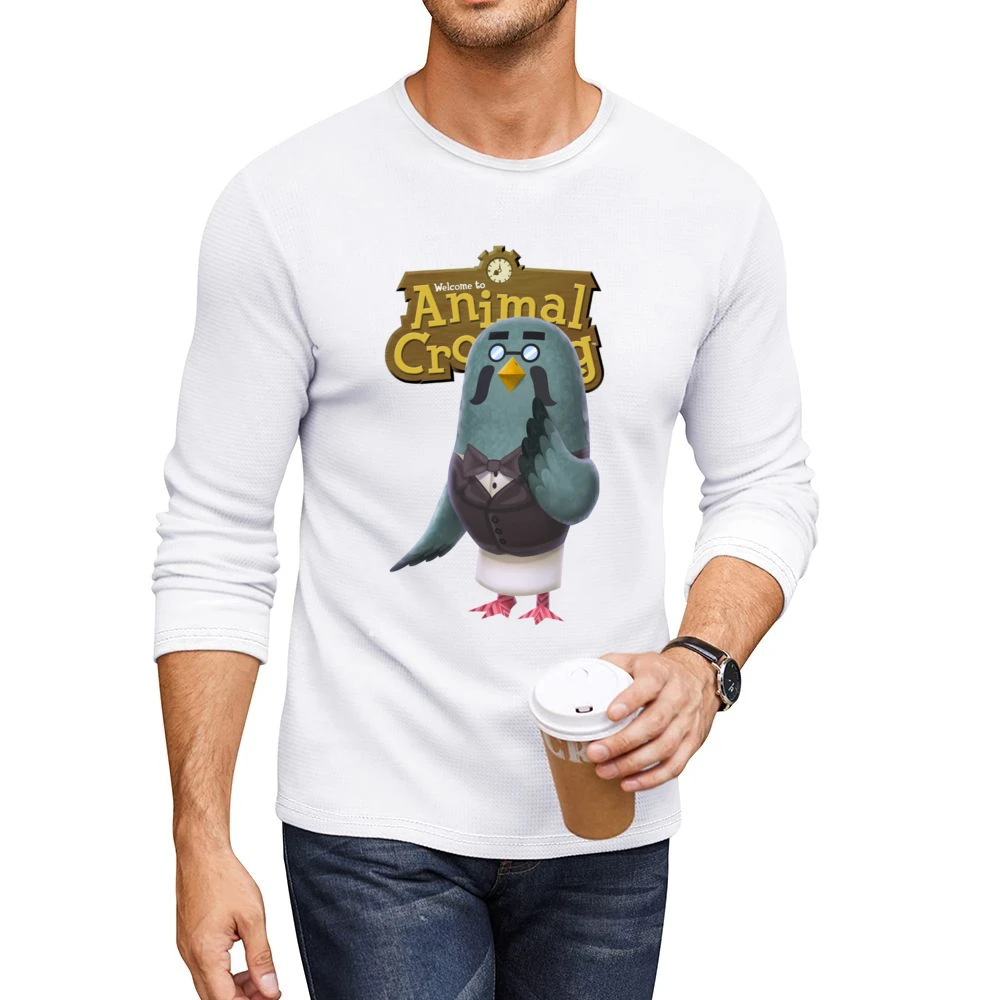 Brewster From Animal Crossing Nintendo Video Game Fan Men CrewNeck Long Sleeve T-Shirt