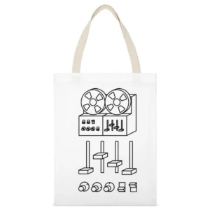 Bring the Noise White Canvas Tote Shopping Bag