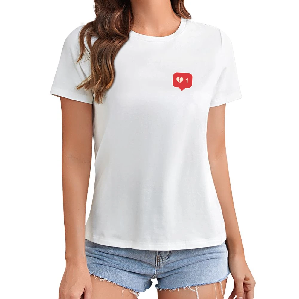 Broken Heart Bubble Instagram Story Sticker Ladies Asian Size Women Ladies T-shirt