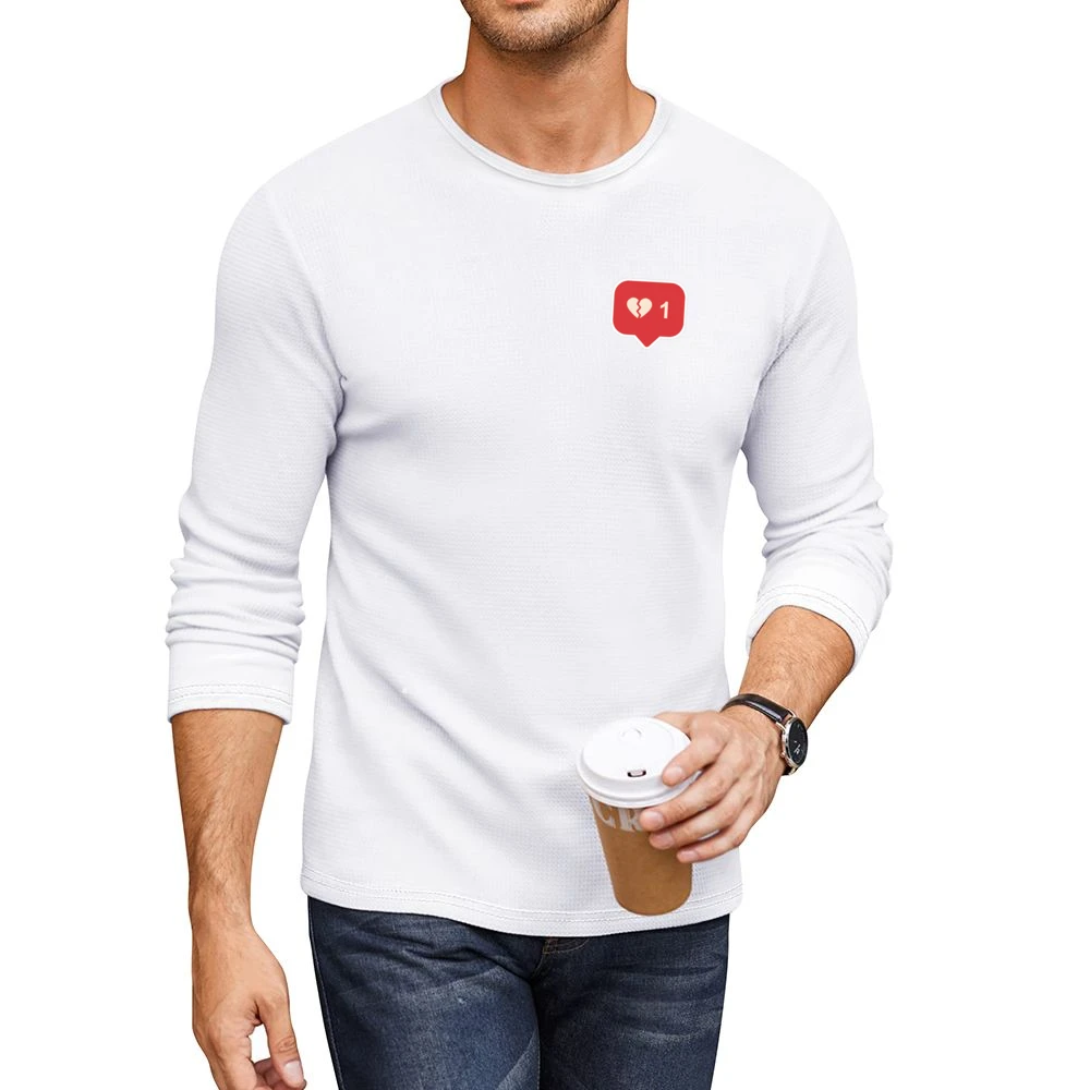 Broken Heart Bubble Instagram Story Sticker Ladies Men CrewNeck Long Sleeve T-Shirt