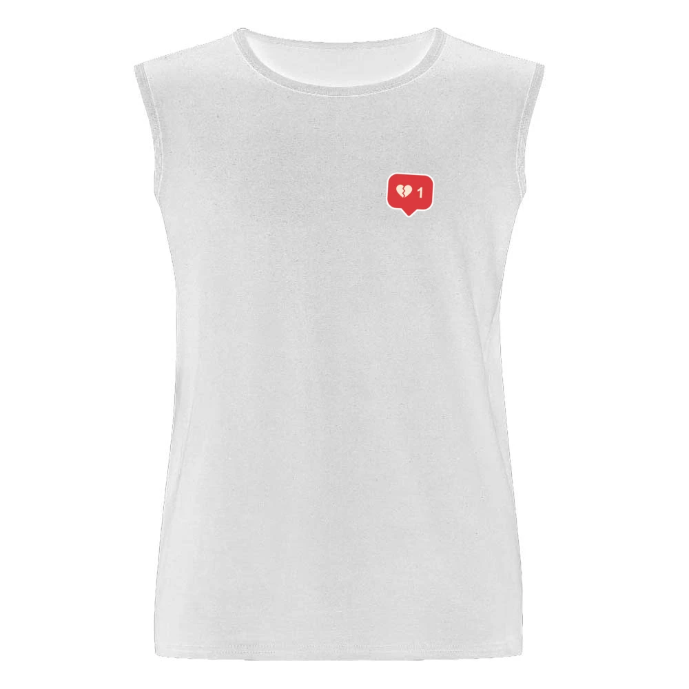 Broken Heart Bubble Instagram Story Sticker Ladies Men Sleeveless T-Shirt