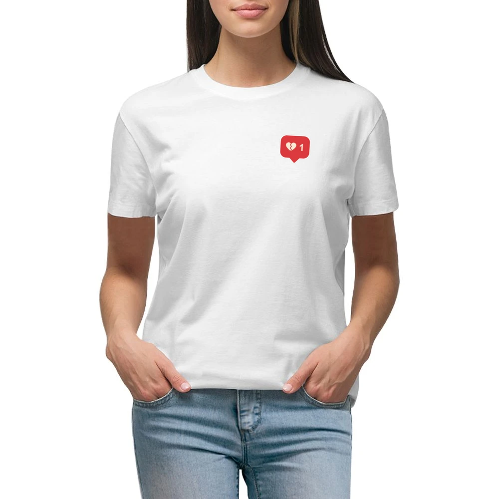 Broken Heart Bubble Instagram Story Sticker Ladies Premium Women Ladies T-shirt