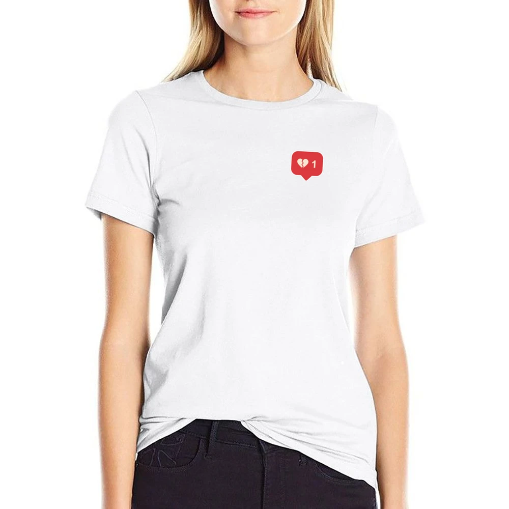 Broken Heart Bubble Instagram Story Sticker Ladies US Size Women Ladies T-shirt