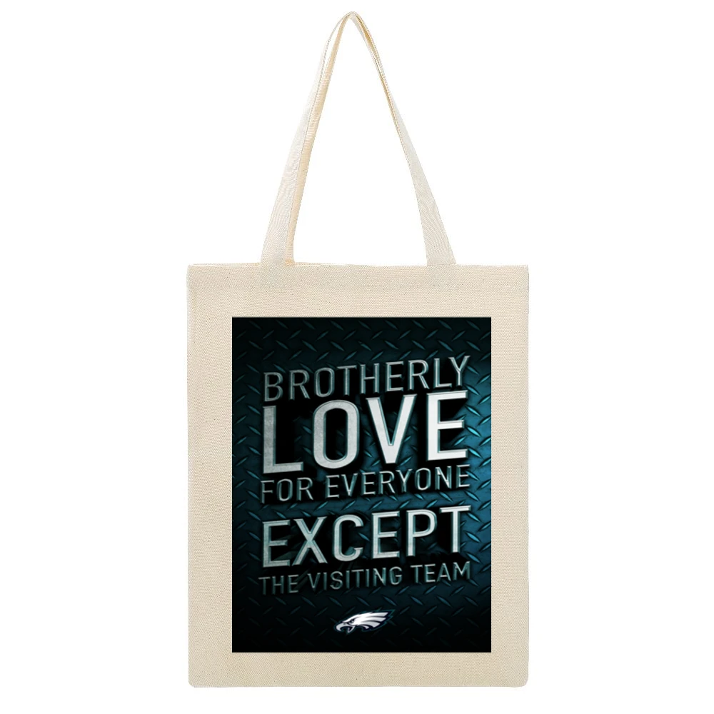 Brotherly Love Philadelphia Football Tshirt (all Colors And Styles Ava Beige Canvas Tote Shopping Bag