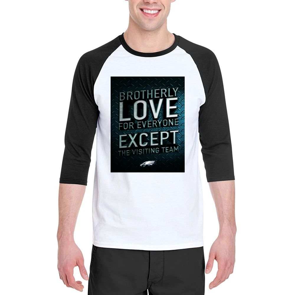 Brotherly Love Philadelphia Football Tshirt (all Colors And Styles Ava Men 3/4 Sleeve T-Shirt