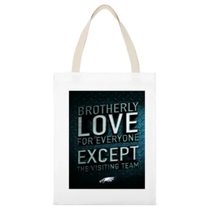 Brotherly Love Philadelphia Football Tshirt (all Colors And Styles Ava White Canvas Tote Shopping Bag