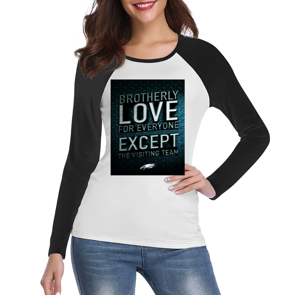 Brotherly Love Philadelphia Football Tshirt (all Colors And Styles Ava Women Ladies Long Sleeve T-Shirt