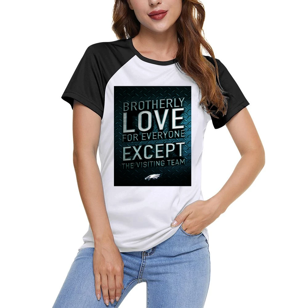 Brotherly Love Philadelphia Football Tshirt (all Colors And Styles Ava Women Ladies Short Sleeve T-Shirt