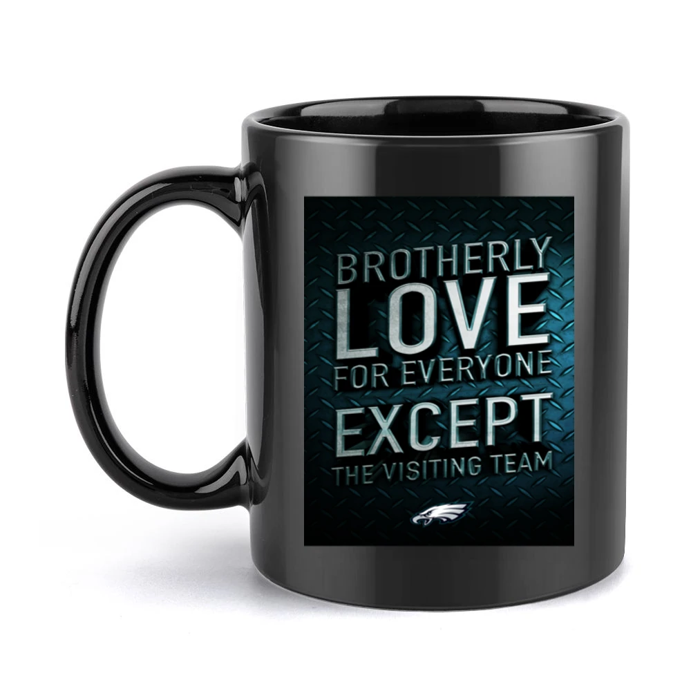 Brotherly Love Philadelphia Football (all Styles And Colors Available) Black Mug