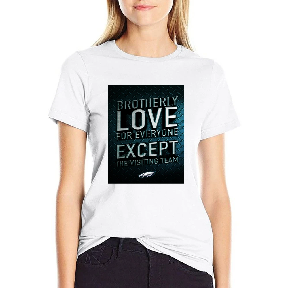 Brotherly Love Philadelphia Football (all Styles And Colors Available) US Size Women Ladies T-shirt