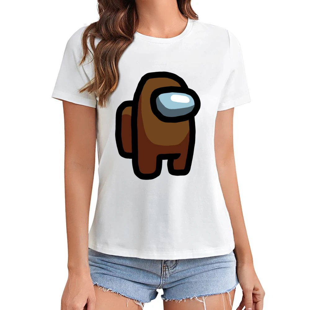 Brown Suspect Fun Video Game Fan Asian Size Women Ladies T-shirt