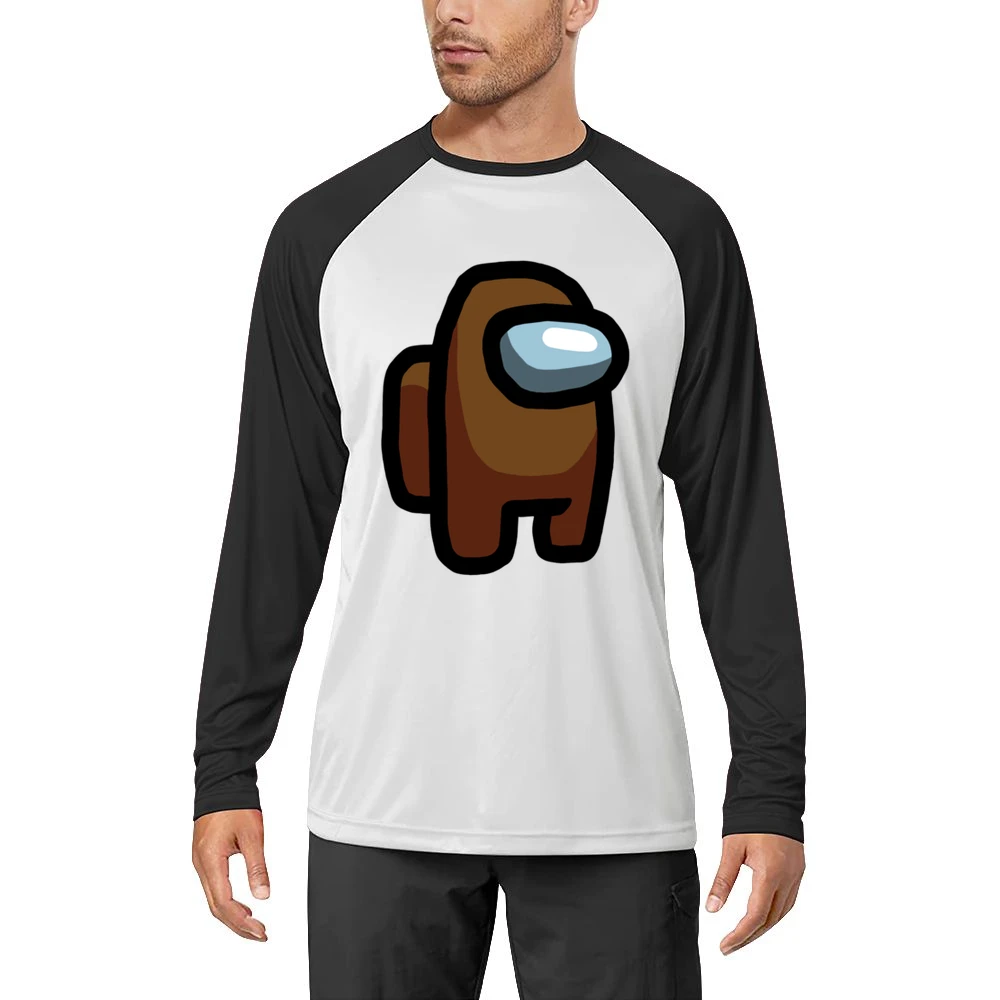 Brown Suspect Fun Video Game Fan Men Long Sleeve T-Shirt