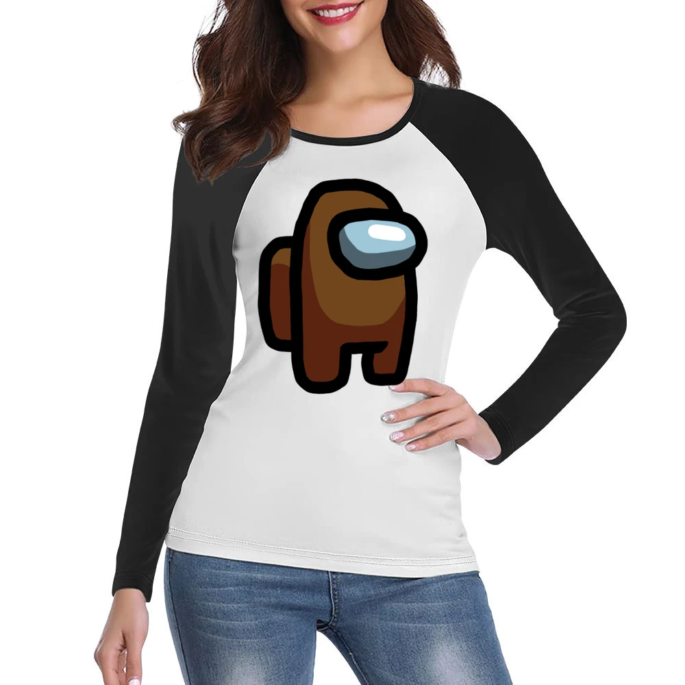 Brown Suspect Fun Video Game Fan Women Ladies Long Sleeve T-Shirt
