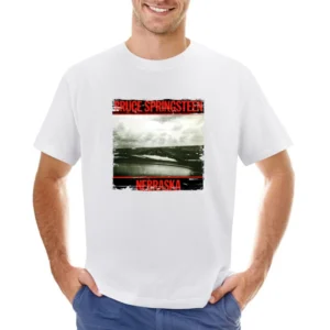 Bruce Springsteen Nebraska Album Cover Distressed Image Asian Size Men T-Shirt