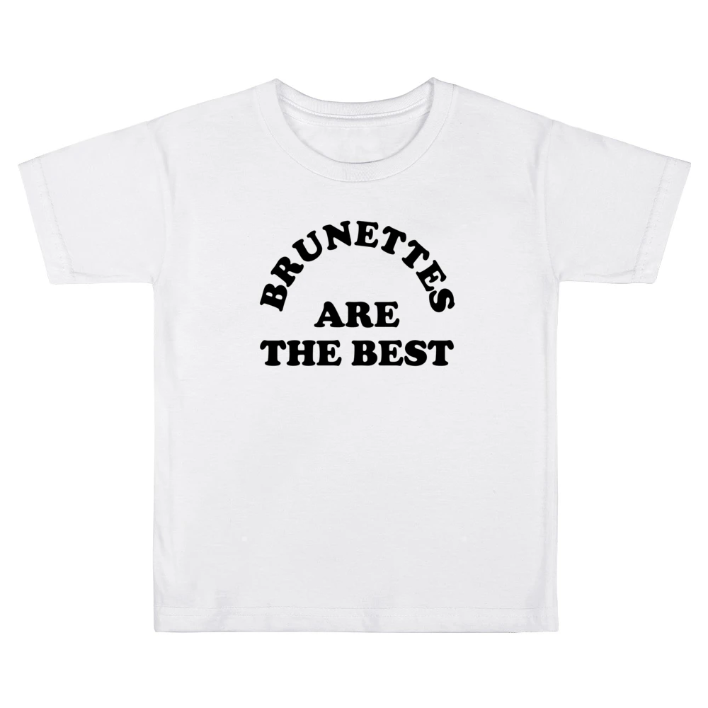 Brunettes Are The Best Fun Brown Hair Graphic Tee Shirt Kids Boys Girls T-Shirt