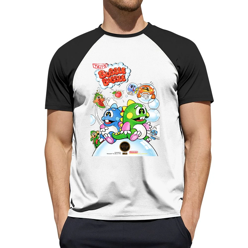Bubble Bobble Nes Nintendo Old School Retro Video Game Fan Distressed Men Short Sleeve T-Shirt