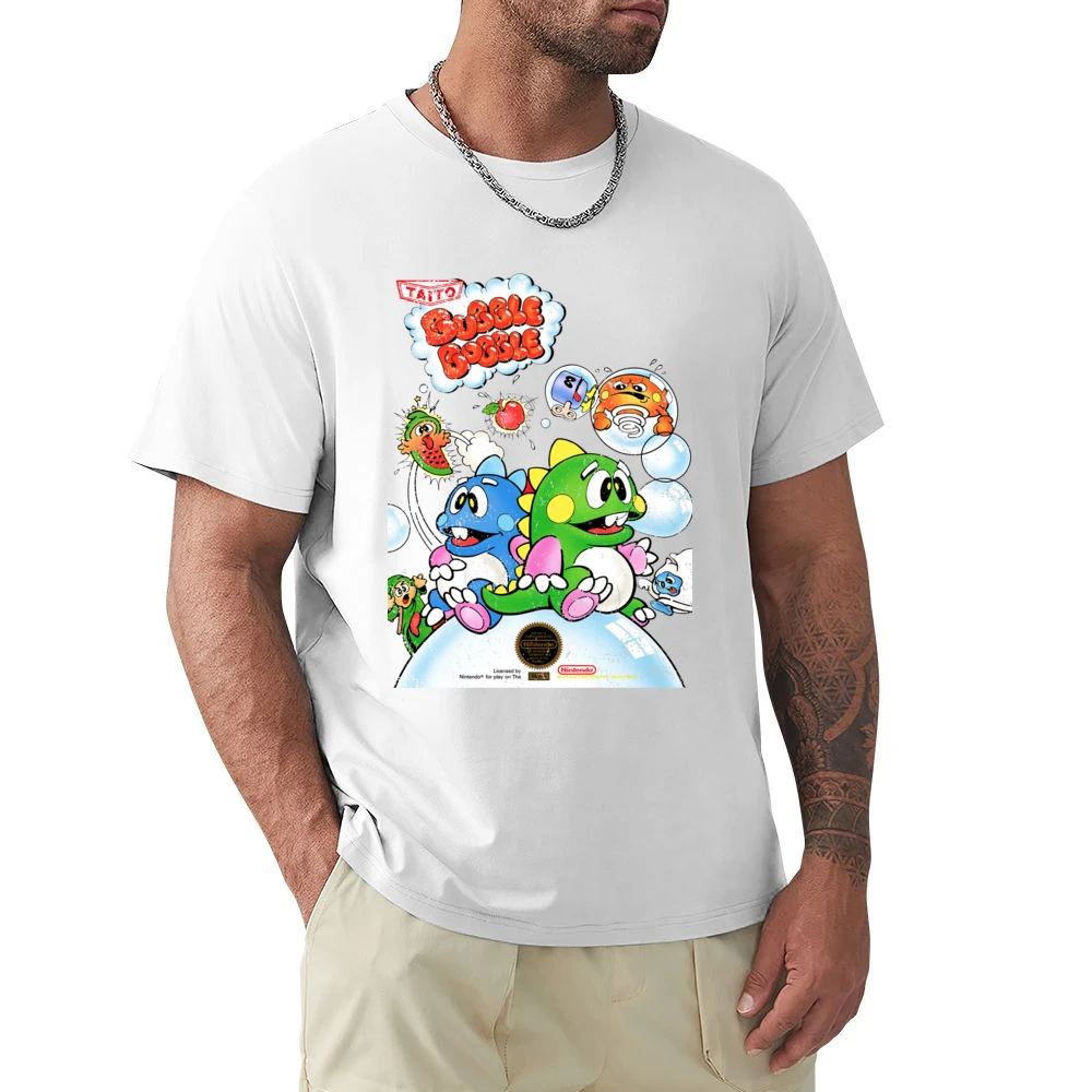 Bubble Bobble Nes Nintendo Old School Retro Video Game Fan Distressed Premium Men T-shirt