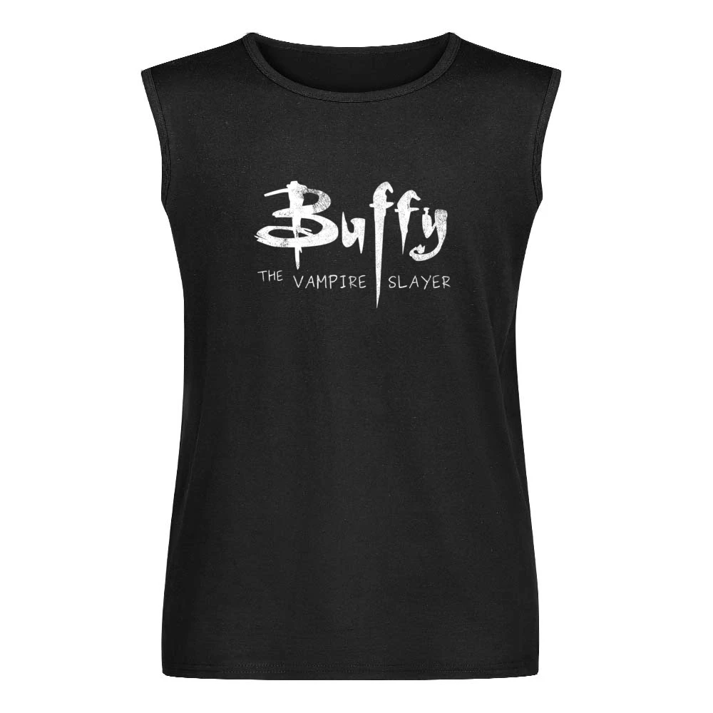 Buffy The Vampire Slayer Cool Vintage Style Distressed Graphic Tv Show Men Sleeveless T-Shirt
