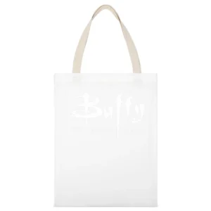 Buffy The Vampire Slayer Cool Vintage Style Distressed Graphic Tv Show White Canvas Tote Shopping Bag
